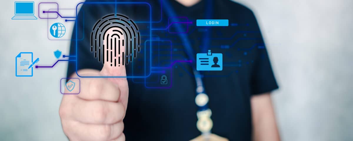 person gets identified with fingerprint scan