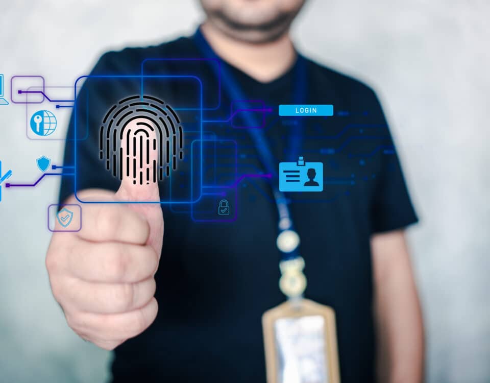 person gets identified with fingerprint scan